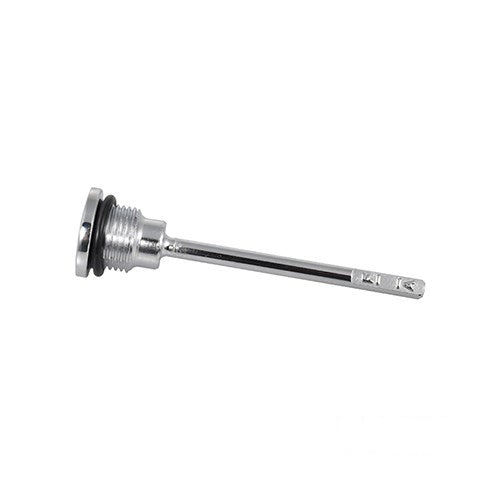 MotoTown Round-Head Transmission Fill Plug with Dipstick - Chrome for 2006-2017 Dyna and 2007-2024 Softail