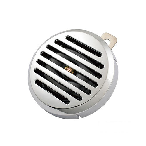 MotoTown Universal Horn, 3-3/8 in., 12 V, 113 dB, With Grill Cover, Chrome