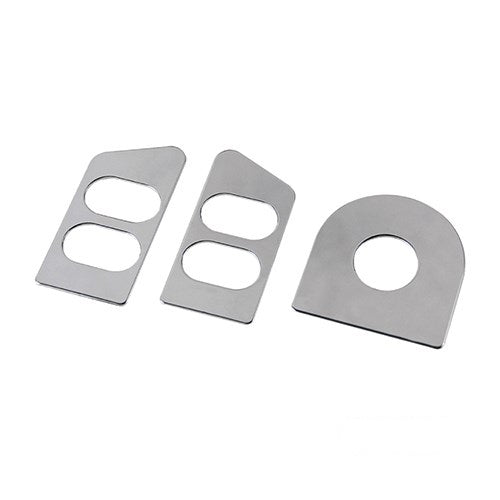 MotoTown 3-Piece Ignition Switch Cover Set - Chrome for 1996-2009 FLHT, FLHTCU, and FLHX
