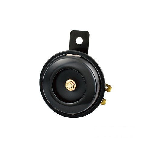 MotoTown 2.5 in. / 65 mm Smooth Black Mini Horn, 12 V, 100 dB