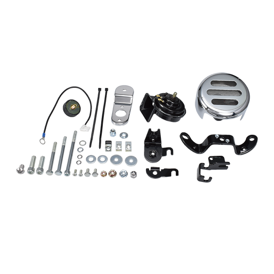 MotoTown Side-Mount Horn Conversion Kit - Chrome for 1992-2021 Sportster XL / 2008-2013 XR - FG-080242