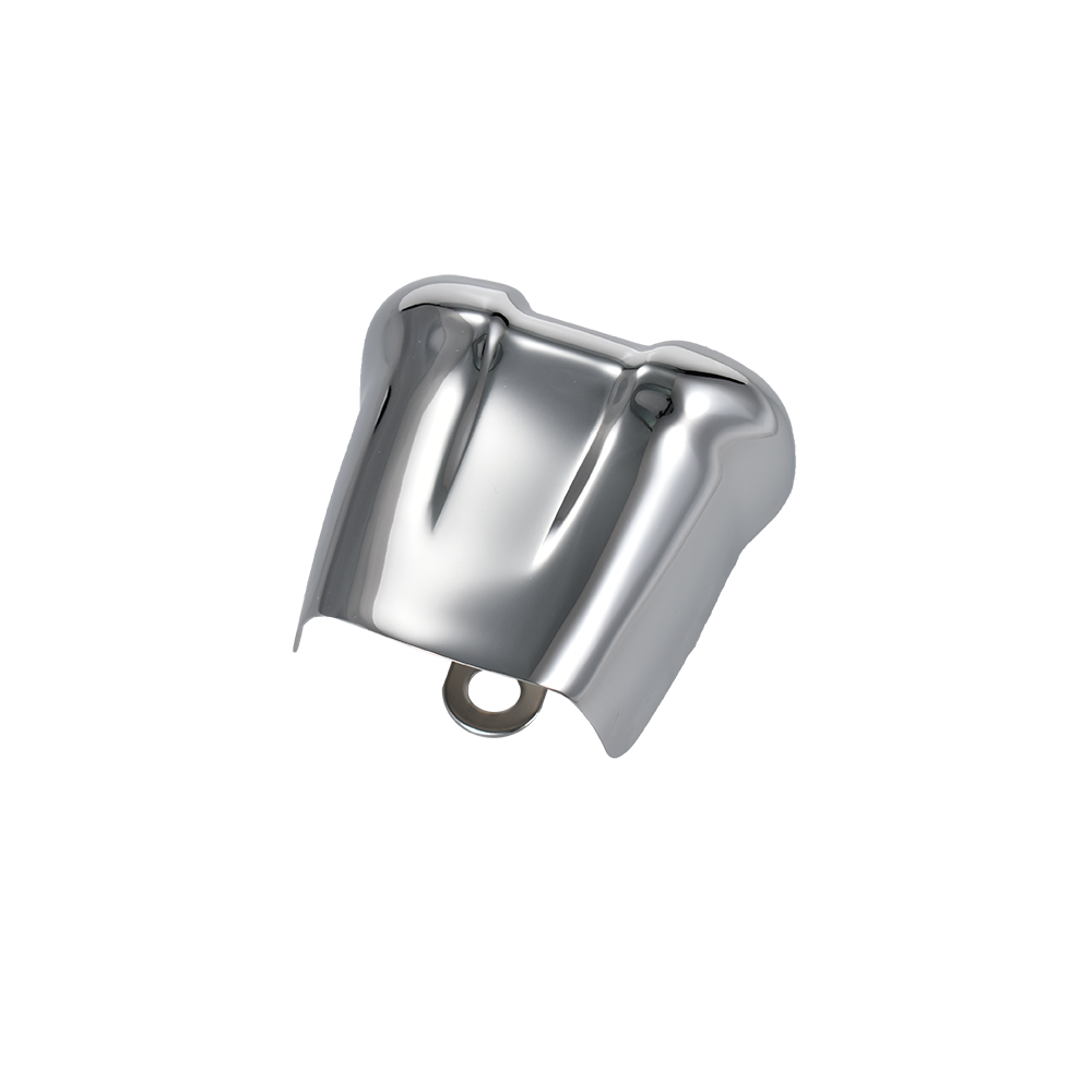 MotoTown 4-5/8 in. Waterfall-Style Steel Horn Cover - Chrome, OEM 61300523 - FG-080246