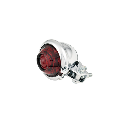 MotoTown 尾燈總成，Bates 款式，鍍鉻色，LED，含紅色燈殼