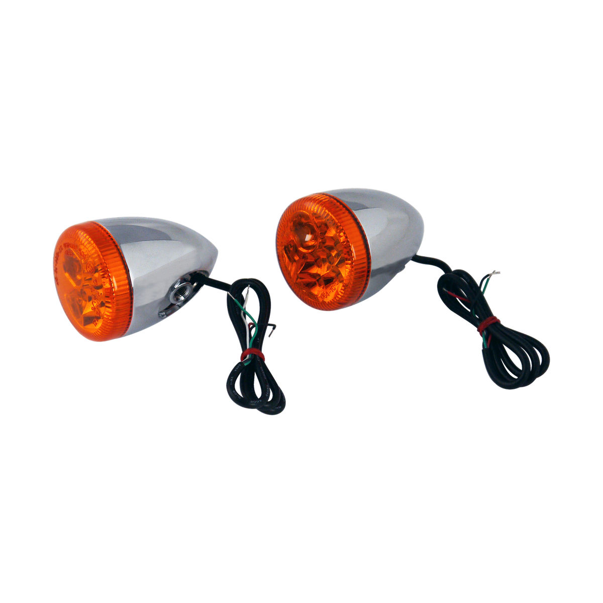 MotoTown 3 合 1 LED 方向燈組合式，鍍鉻色含琥珀色燈殼