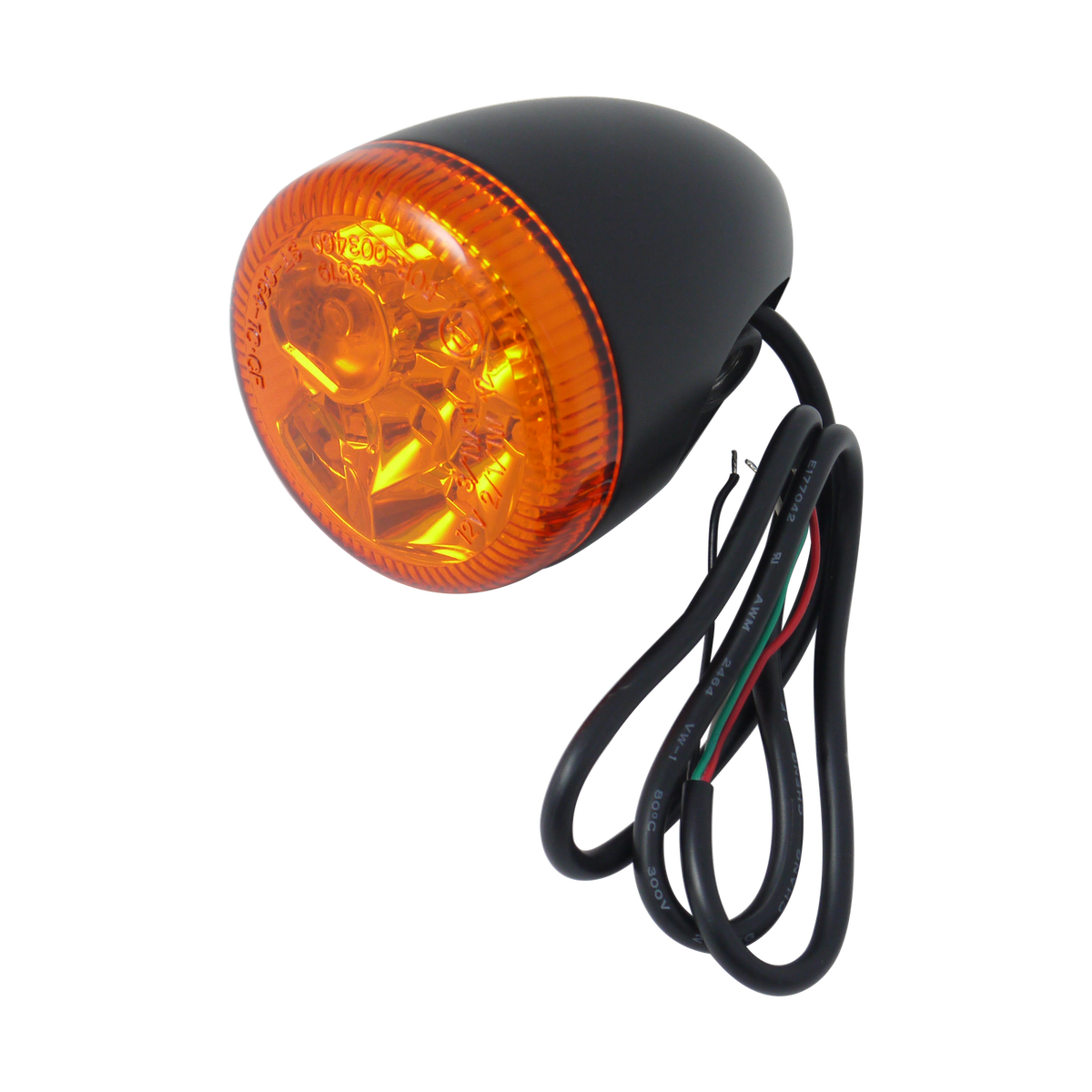 MotoTown 3 合 1 後 LED Bullet 燈一對－消光黑含琥珀色鏡片，適用 2008-2012 Sportster N 車型
