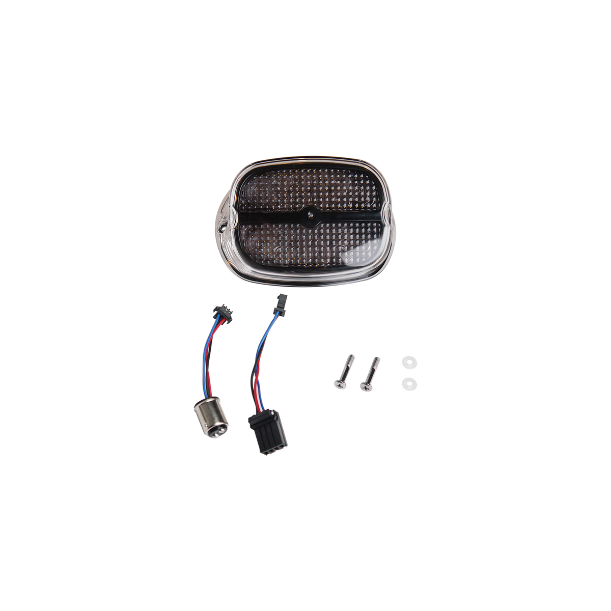 MotoTown LED 尾燈總成，煙燻色燈殼，黑色外殼