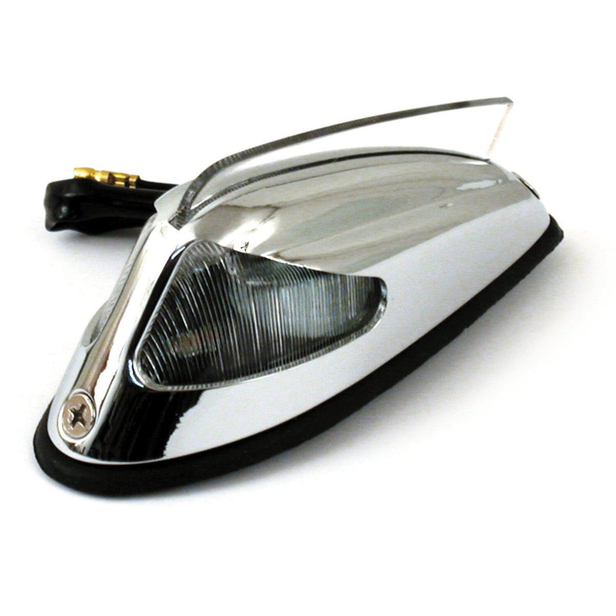 MotoTown 1950-1957 Style 12 V Front Fender Light with Clear Lens - Chrome