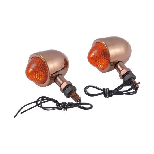 MotoTown Egg Turn Signal Gold, Amber Lens (FG-090245)