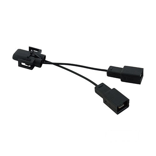MotoTown 4 in. Auxiliary Lamp Adapter Harness, OEM 68355-05 - Black