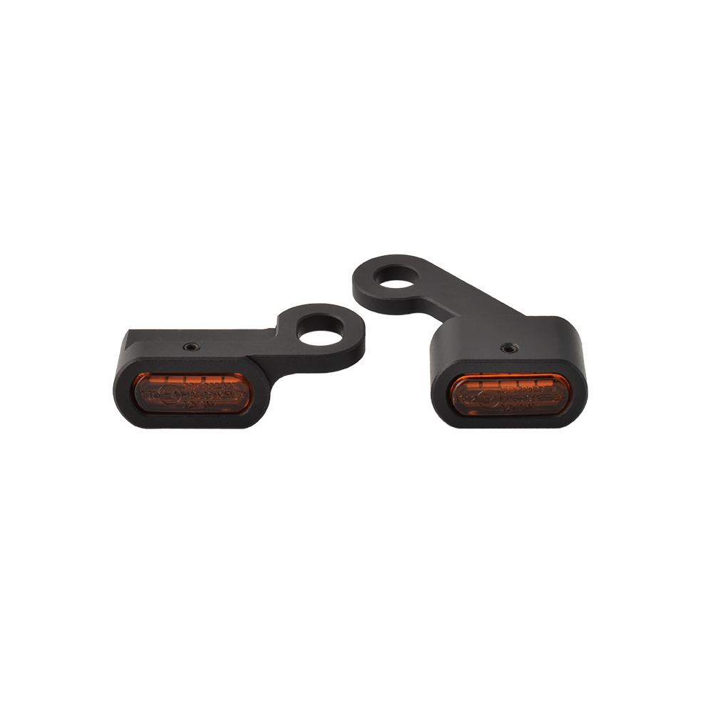 MotoTown 車把下方 LED 方向燈組－黑色 / 琥珀色，適用 2014-2021 Sportster XL