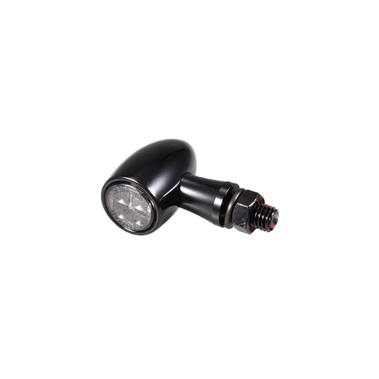 MotoTown Turn Signal, Rear, Mini Bullet, Smoke Lens, Black, M8, 3-1 Turn Signals, Taillight, Brake - Red / Orange - FG-090290