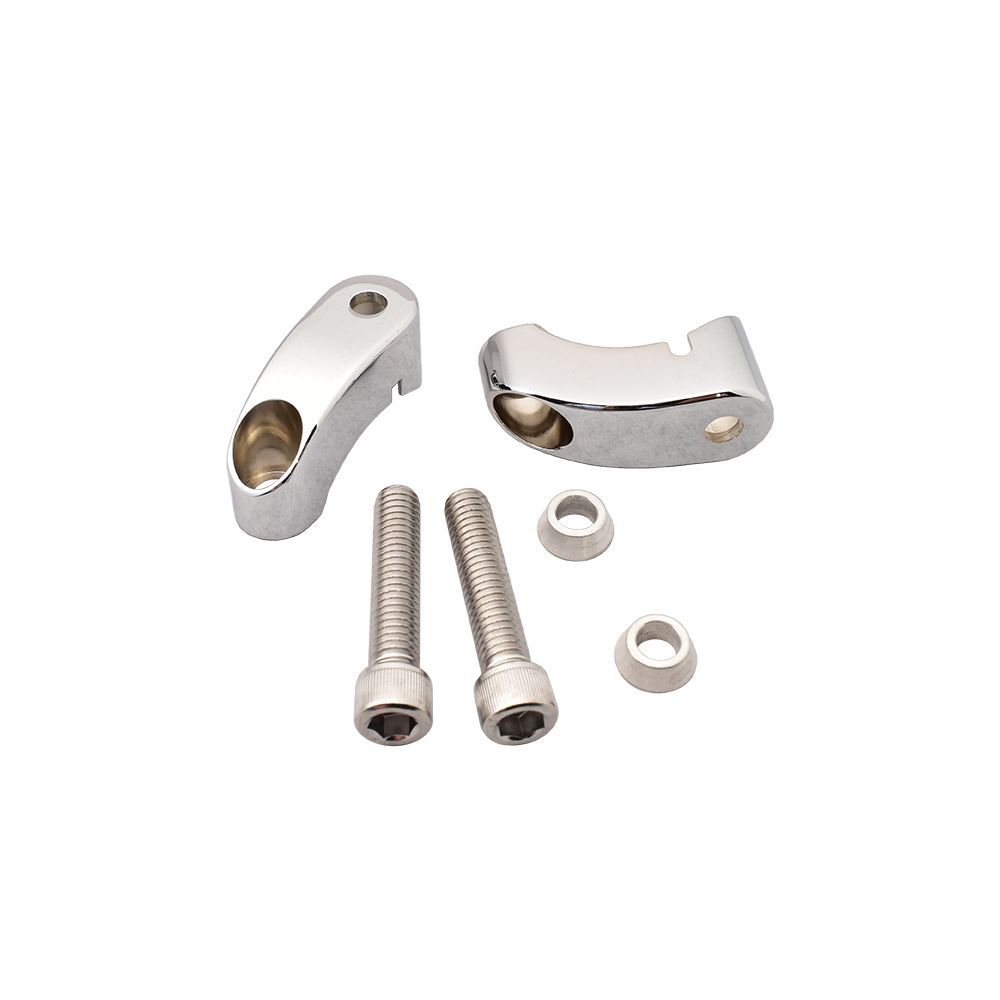 MotoTown Turn Signal Mount, 39 mm, 8 mm Stud, Chrome for 1987-1994 FXR and 1991-2005 Dyna - FG-090295
