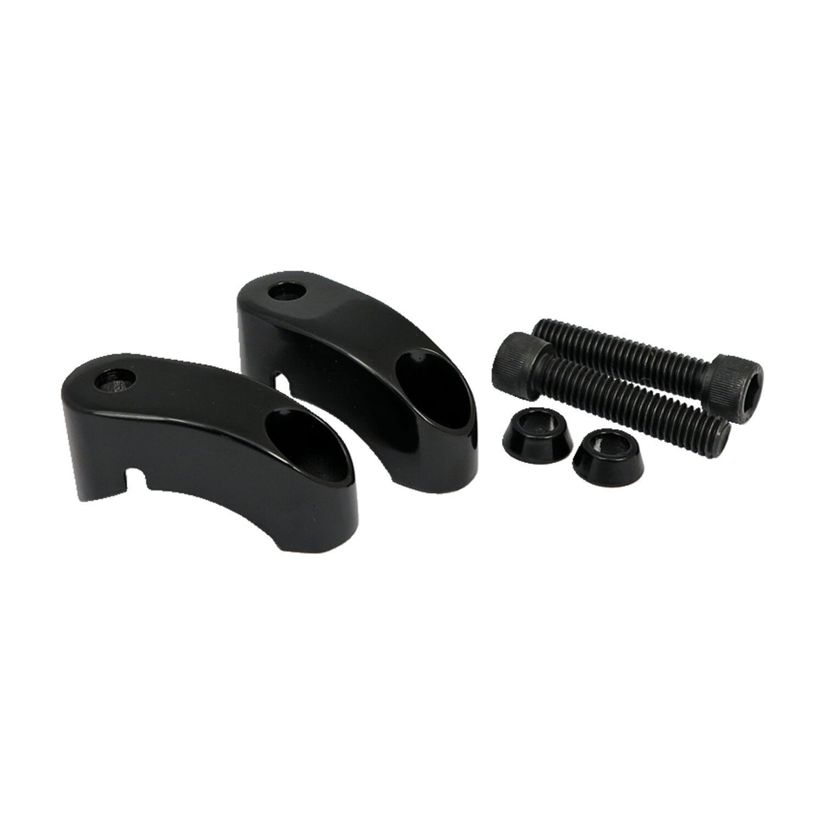 MotoTown 方向燈固定座，39 mm，8 mm 雙頭螺柱，黑色－亮面，適用 1987-1994 FXR、1991-2005 Dyna