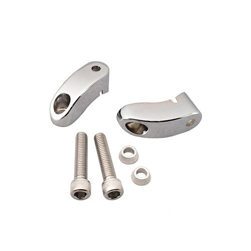 MotoTown Turn Signal Mount, 49 mm, 8 mm Stud, Chrome for 2006-2007 Dyna