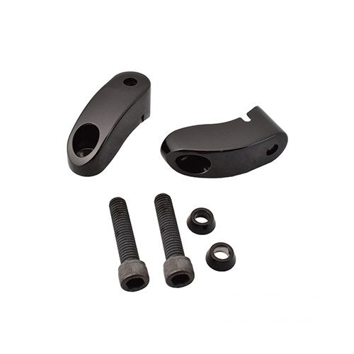 MotoTown Turn Signal Mount, 49 mm, 8 mm Stud, Black - Gloss for 2006-2007 Dyna