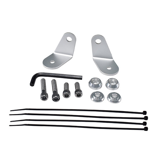 MotoTown Front Turn Signal Relocation Bracket Kit with Light Bar - Chrome