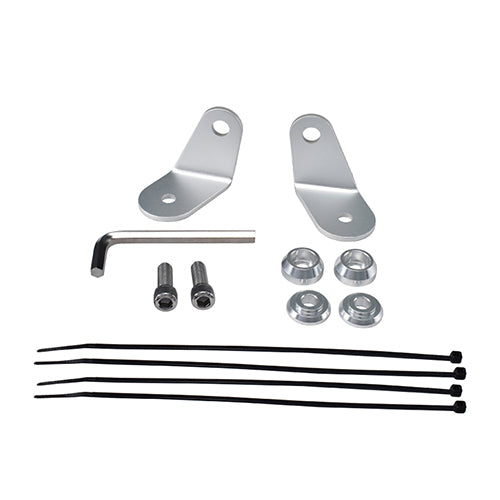 MotoTown Front Turn Signal Relocation Bracket Kit without Light Bar - Chrome