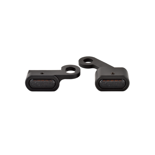 MotoTown Under-Handlebar LED Turn Signal Pair - Black / Smoke for 2014-2021 Sportster XL - FG-090315