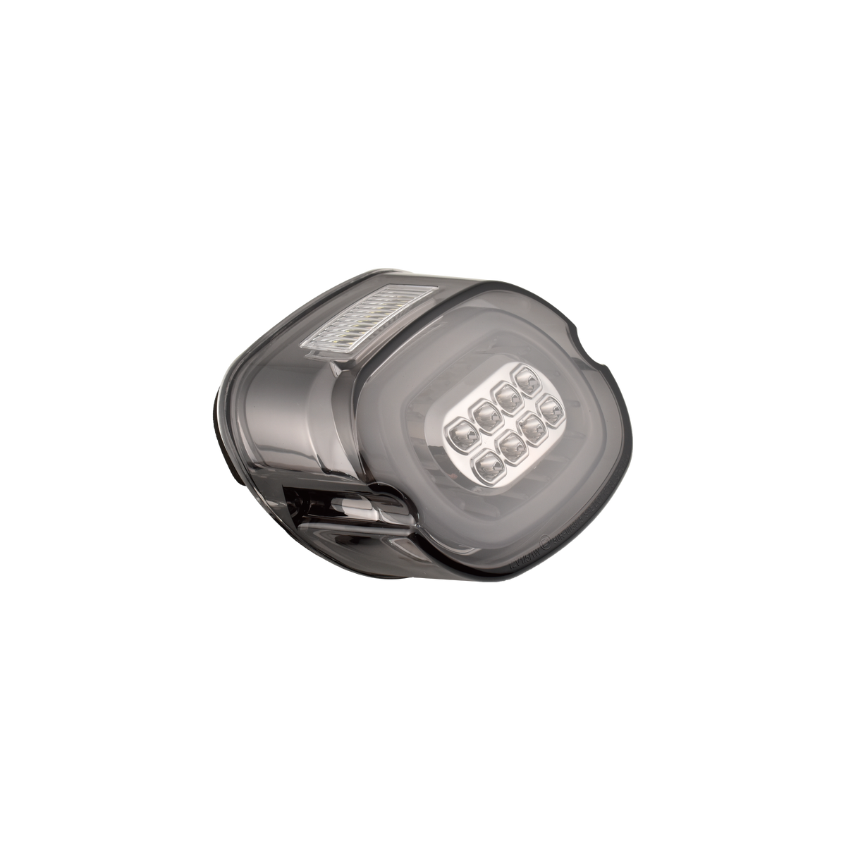 MotoTown Layback Taillight with Integrated LED Turn Signals - Smoke Lens / Chrome Base for 1999-2013 FL / FX / XL - FG-090318