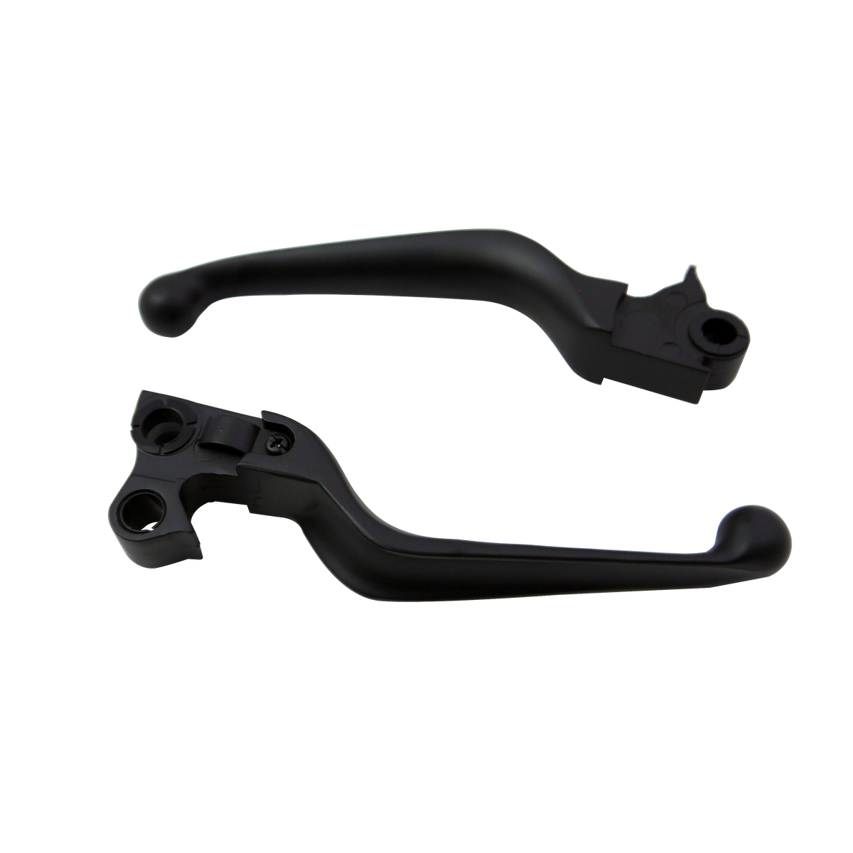 MotoTown Wide-Blade Smooth Brake and Clutch Lever Pair - Black - FG-100006