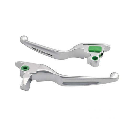 MotoTown Wide Blade Smooth Hand Lever, Chrome