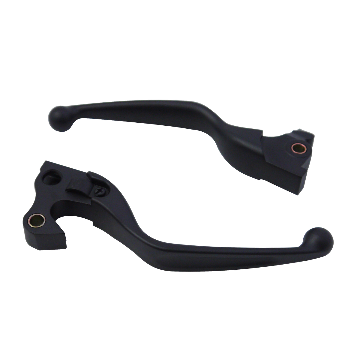 MotoTown Wide-Blade Smooth Hand Lever Pair - Black for 2014-2020 Sportster XL - FG-100022