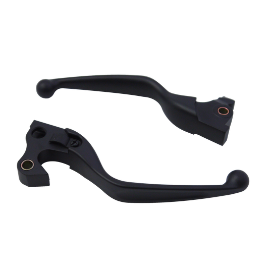 MotoTown Wide-Blade Smooth Hand Lever Pair - Black for 2014-2020 Sportster XL - FG-100022