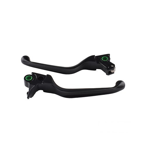 MotoTown Wide-Blade Smooth Brake and Hydraulic-Clutch Lever Pair - Chrome, OEM 46114-07