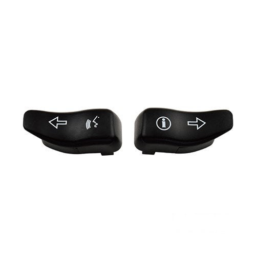 MotoTown Infotainment Turn Signal Switch Extension Cap Pair - Black, OEM 71500286