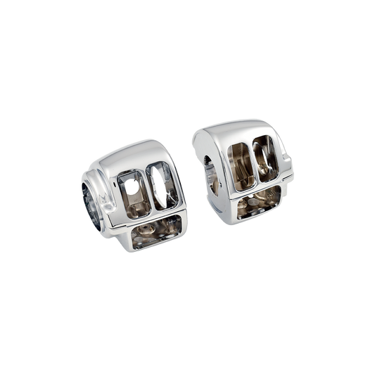 MotoTown Switch Housing Kit, Chrome for 2007-2017 V-Rod and 2007-2013 Sportster XL - FG-100155