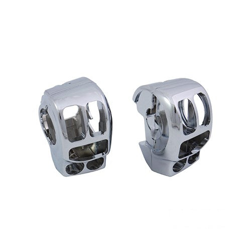 MotoTown Chrome Handlebar Control Kit with Standard Switch Housings