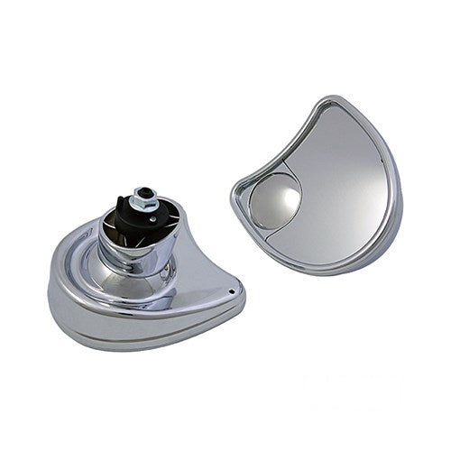 MotoTown Mirror Set, Fairing Mount, Chrome, Split Vision for 2014-2024 FLHT, FLHTK and 2015-2019 FLHTKL