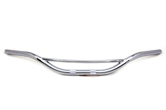 MotoTown 1 in. Hollywood Crossbar Handlebar - Chrome for 1982+ XL, 1984+ FXST-FLT, 1986+ FLST, 1991+ FXD