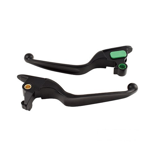 MotoTown Lever Set, Hand Control, Smooth, Black for Cable operated - 2018-2024 Softail