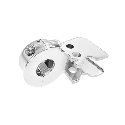 MotoTown Cable-Clutch Lever Bracket and Clamp Kit - Chrome, OEM 38608-96 / 45044-96