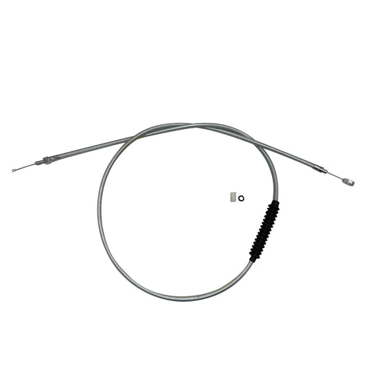 MotoTown 66 in. Adjustable Clutch Cable - Chrome for 2008-2016 & 2021-2025 FLT/Touring
