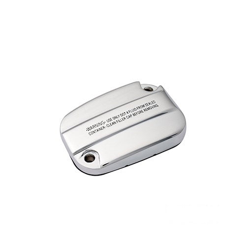 MotoTown Master Cylinder Cover, Front, Chrome for 2008-2025 Touring and 2009-2013 & 2018-2025 Trikes