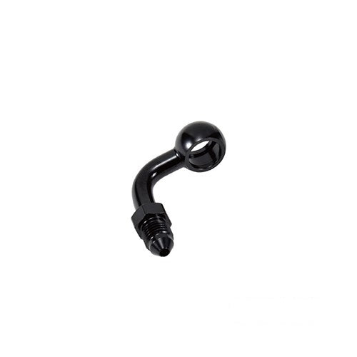 MotoTown Banjo Bolt & Fitting, Brake, 7/16 90, Black, 7/16 in. Banjo 90
