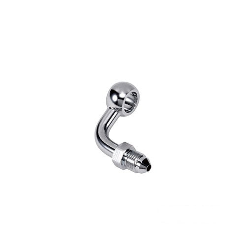 MotoTown 10 mm 90-Degree Brake Banjo Fitting - Chrome