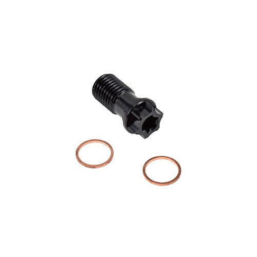 MotoTown Banjo Bolt & Fitting, Brake, 12 mm X 1.5, Black