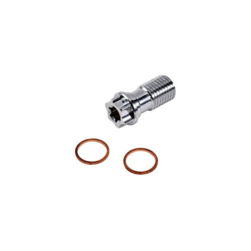 MotoTown Banjo Bolt & Fitting, Brake, 12 mm X 1.5, Chrome