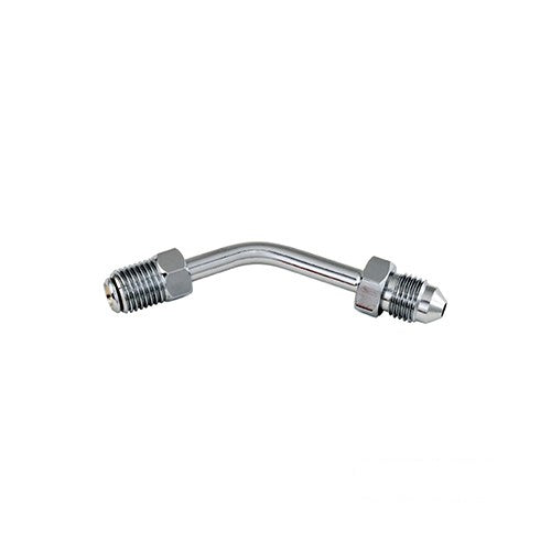 MotoTown 3/8 in.-24 to AN-3 45-Degree Brake Adapter - Chrome