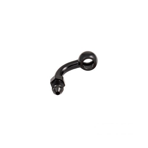 MotoTown Banjo Bolt & Fitting, Brake, 3/8 90, Black, 3/8 in. Banjo 90