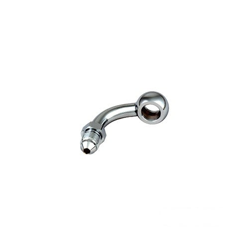 MotoTown Banjo Bolt & Fitting, Brake, 3/8 90, Chrome, 3/8 in. Banjo 90