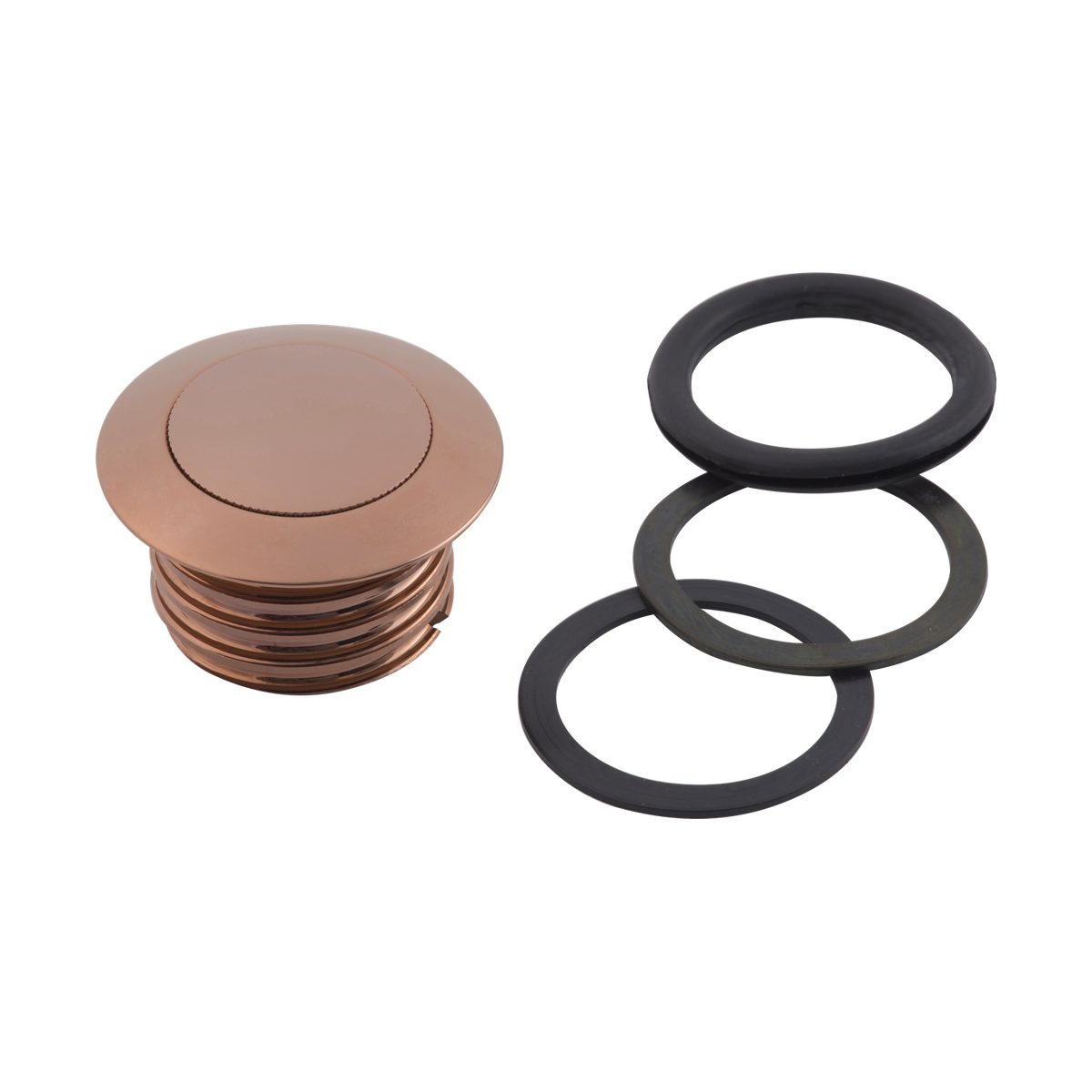 MotoTown Vented Pop-Up Right-Side Gas Cap - Gold for 1982+ Harley-Davidson Vented-Cap Tanks (FG-130004)