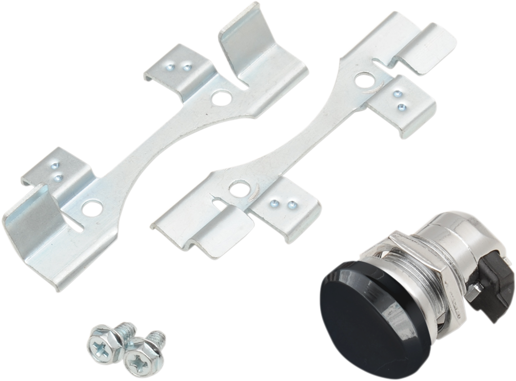 MotoTown Push-Button Fuel Door Latch Kit - Black Button / Zinc-Plated Hardware, OEM 53919-04 for 1992-2025 Touring