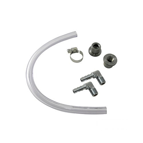 MotoTown Clear-Hose Fuel Tank Sight-Gauge Kit with 1/8 in. Bung and 90-Degree Brass Fitting