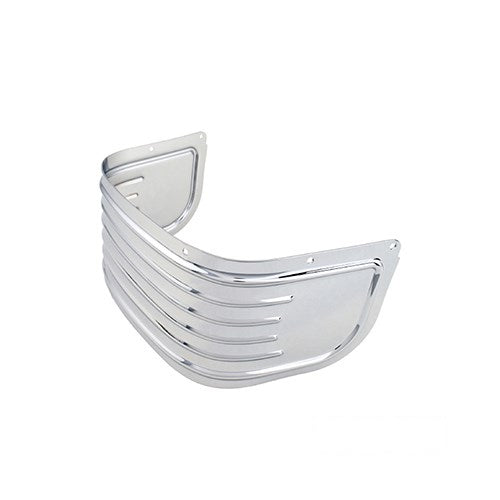 MotoTown Ribbed Front Lower Fender Skirt Trim - Chrome