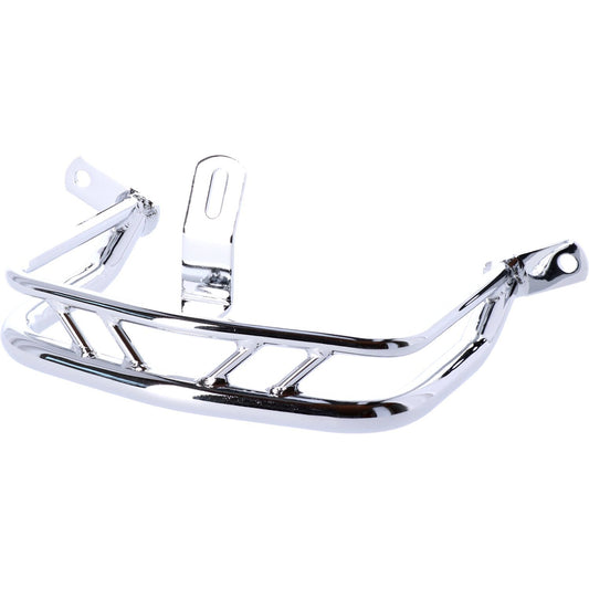 MotoTown Rear Fender Rail, Double-V Design - Chrome for 1980-2008 FLT/Touring and FLHT, FLHR, FLHRC