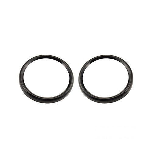 MotoTown 4 in. Gauge Bezel Cover Pair - Black for 1996-1999 FLHT / 1998-1999 FLTR